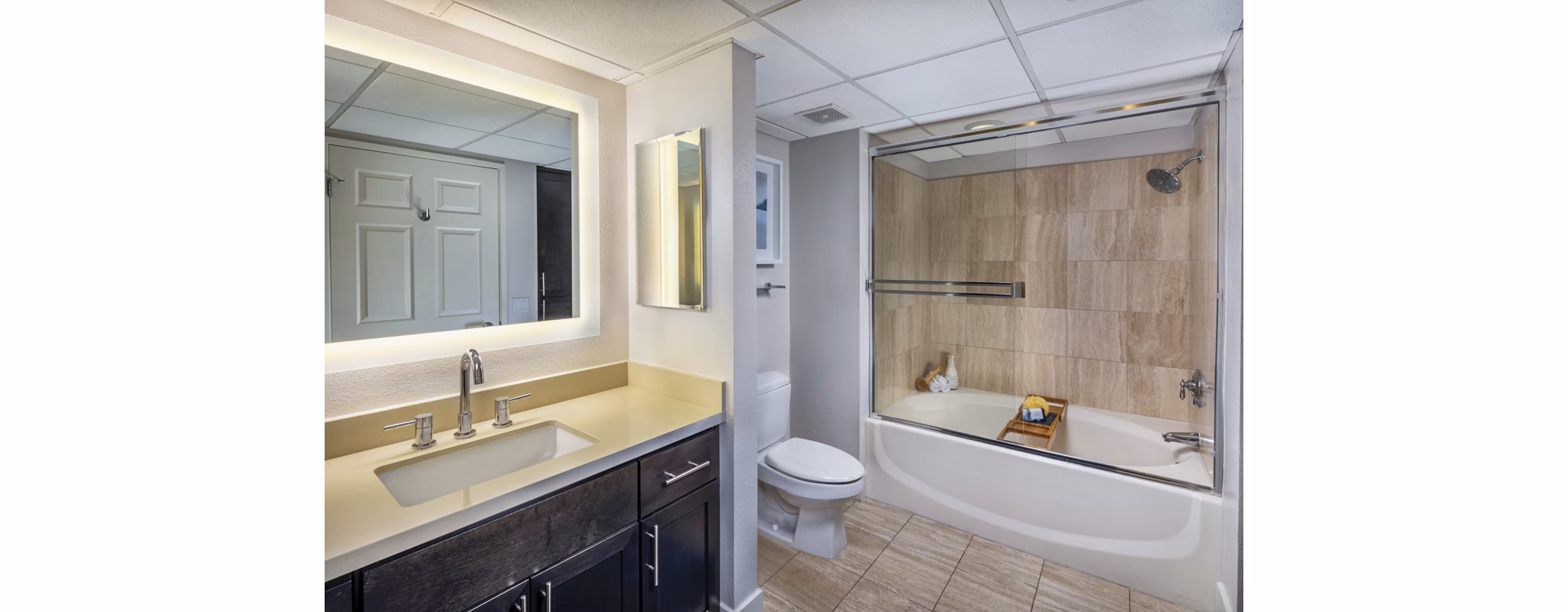 Modern bathroom with sleek fixtures at Legacy at Westwood Apartments - luxury living with style and comfort