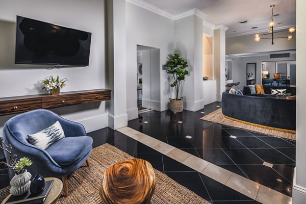 Clubhouse lobby with modern design features at Legacy at Westwood Apartments, offering a luxurious living experience in a prime location