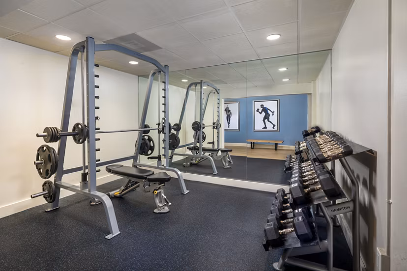 fitness center at Legacy at Westwood Apartments 