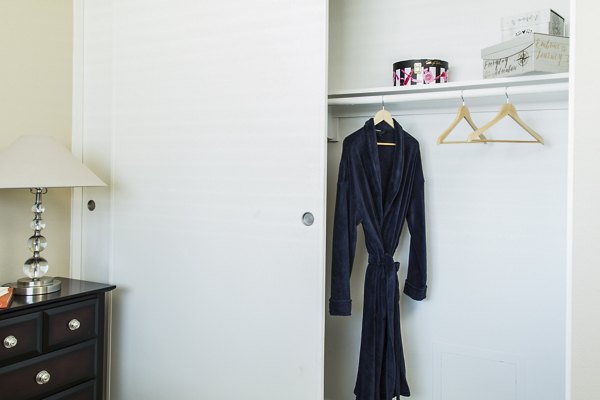 Ventura Terrace Apartments: Spacious closet with ample shelving in a luxury bedroom