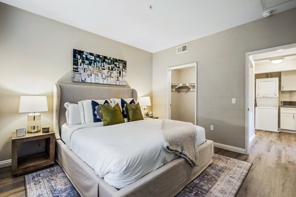 Spacious bedroom with elegant decor at Rolling Hills Gardens Apartments