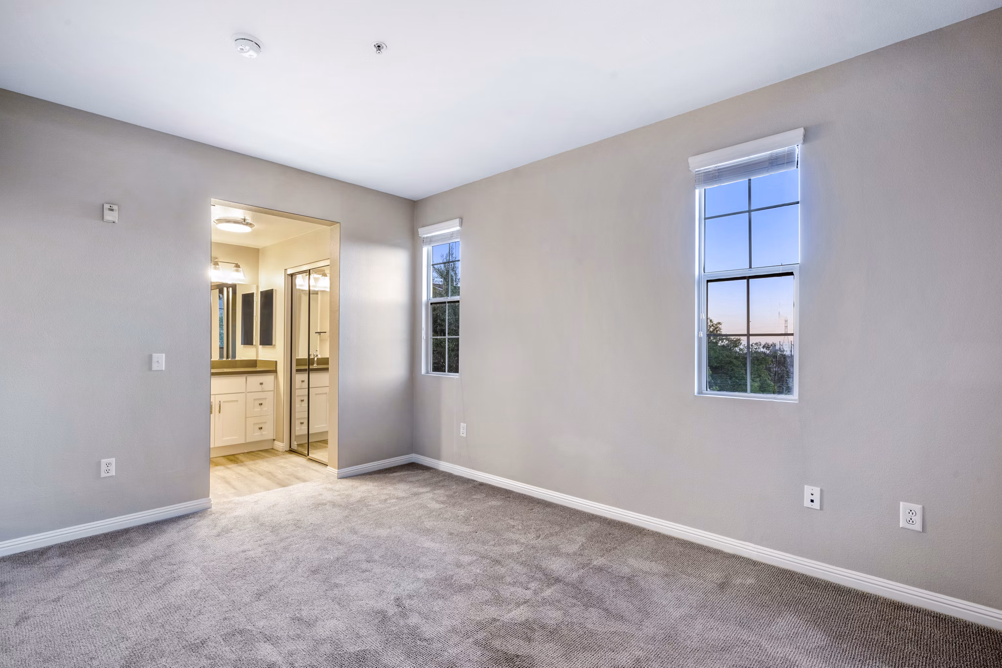 Cozy bedroom with modern decor at Rolling Hills Gardens Apartments