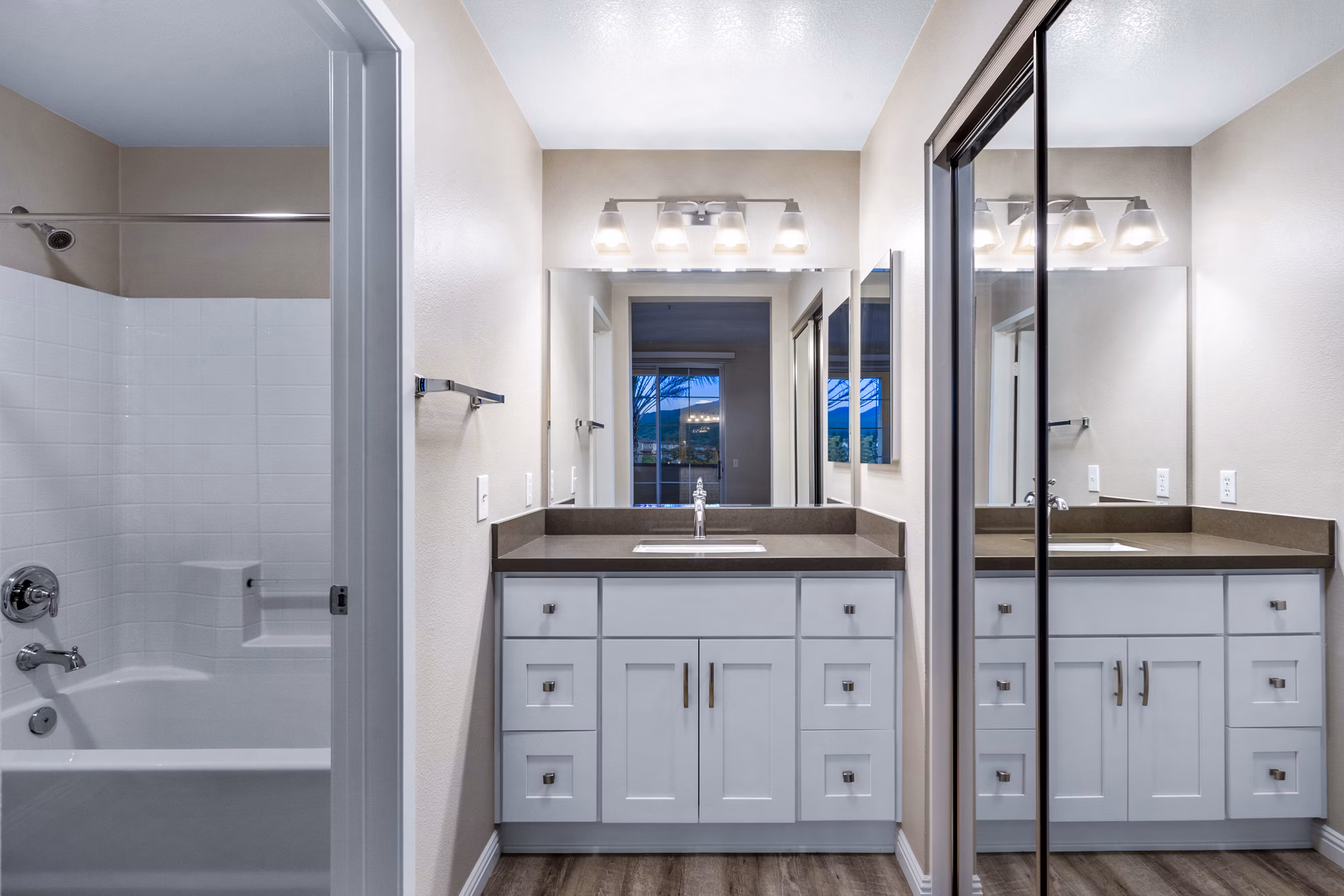 Bathroom featuring modern fixtures and sleek design at Rolling Hills Gardens Apartments