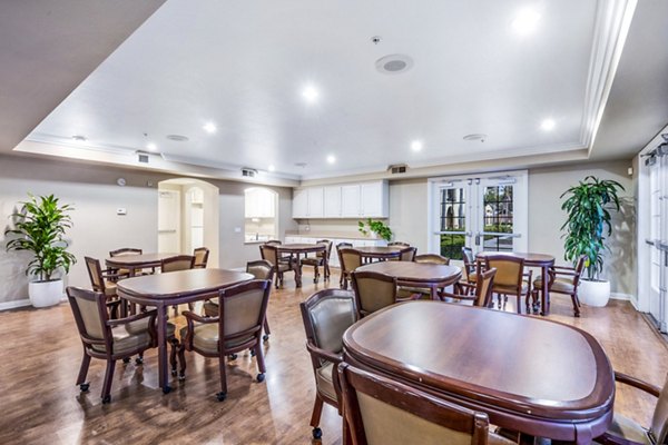 Stylish clubhouse with contemporary furnishings at Rolling Hills Gardens Apartments