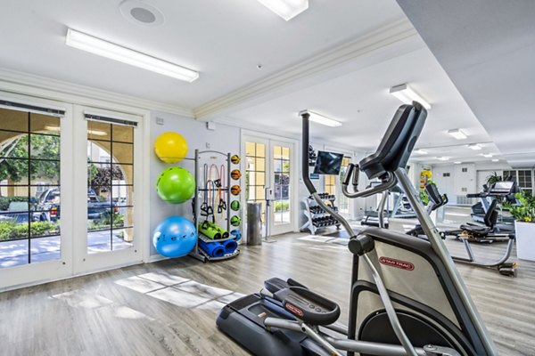 fitness center at Rolling Hills Gardens Apartments