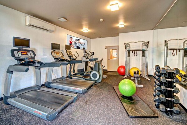 Fitness center with state-of-the-art equipment at Link Apartments suitable for active lifestyles
