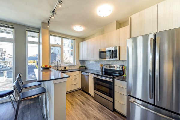 kitchen at Link Apartments