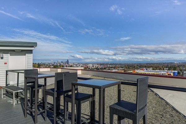 rooftop deck at Link Apartments