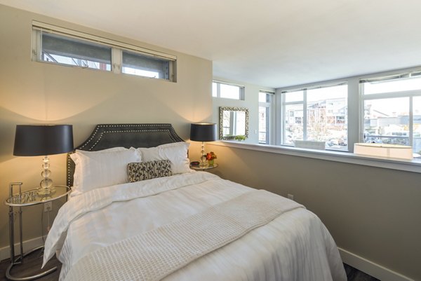 bedroom at Mural Apartments