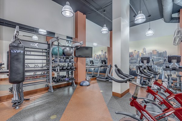 State-of-the-art fitness center with modern equipment at Prescott Apartments, perfect for active lifestyles and wellness pursuits