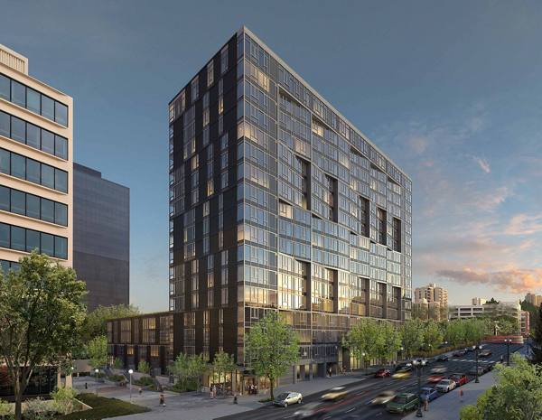 exterior at Cyan PDX Apartments