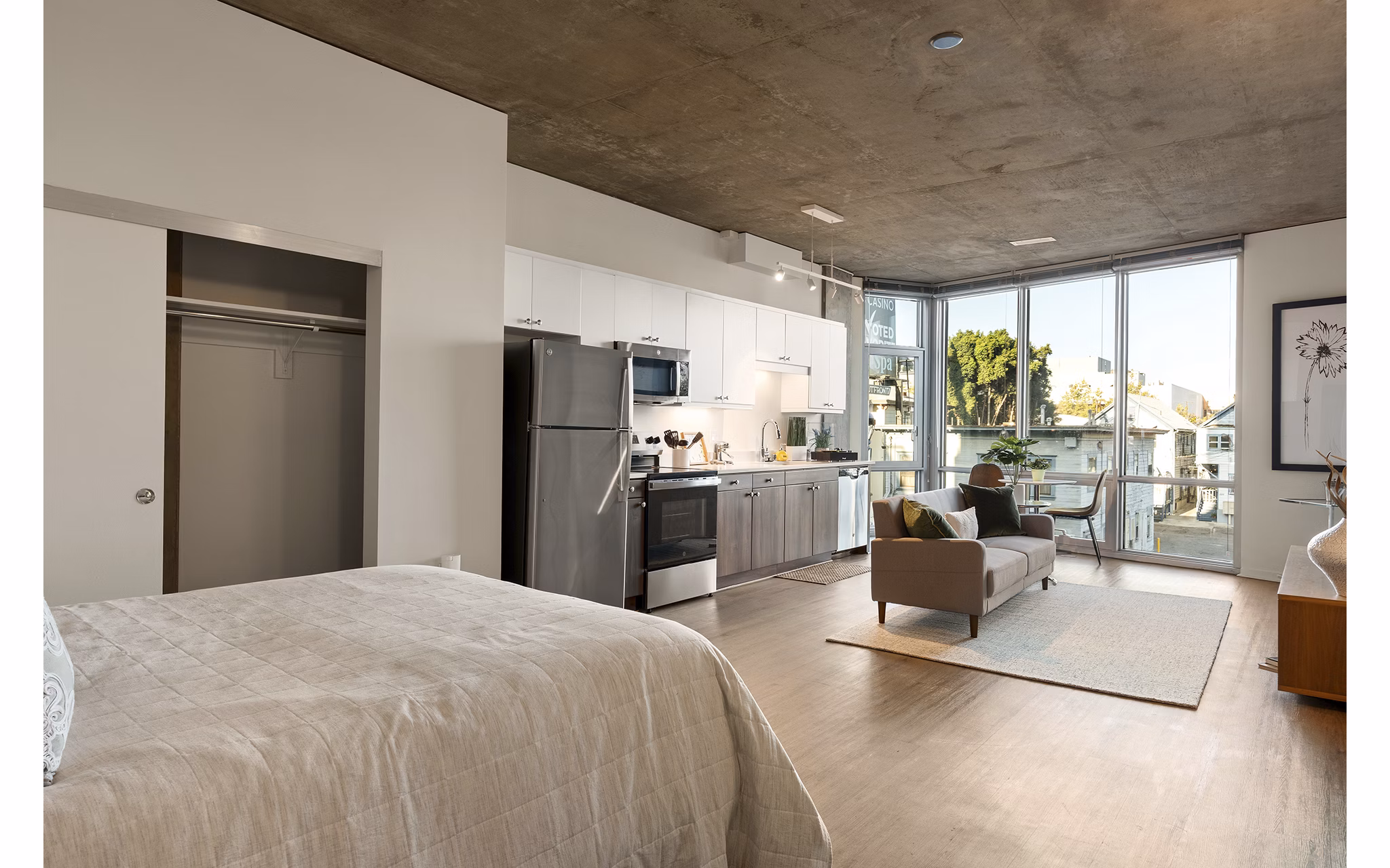 Bedroom at Tenth&G Apartments