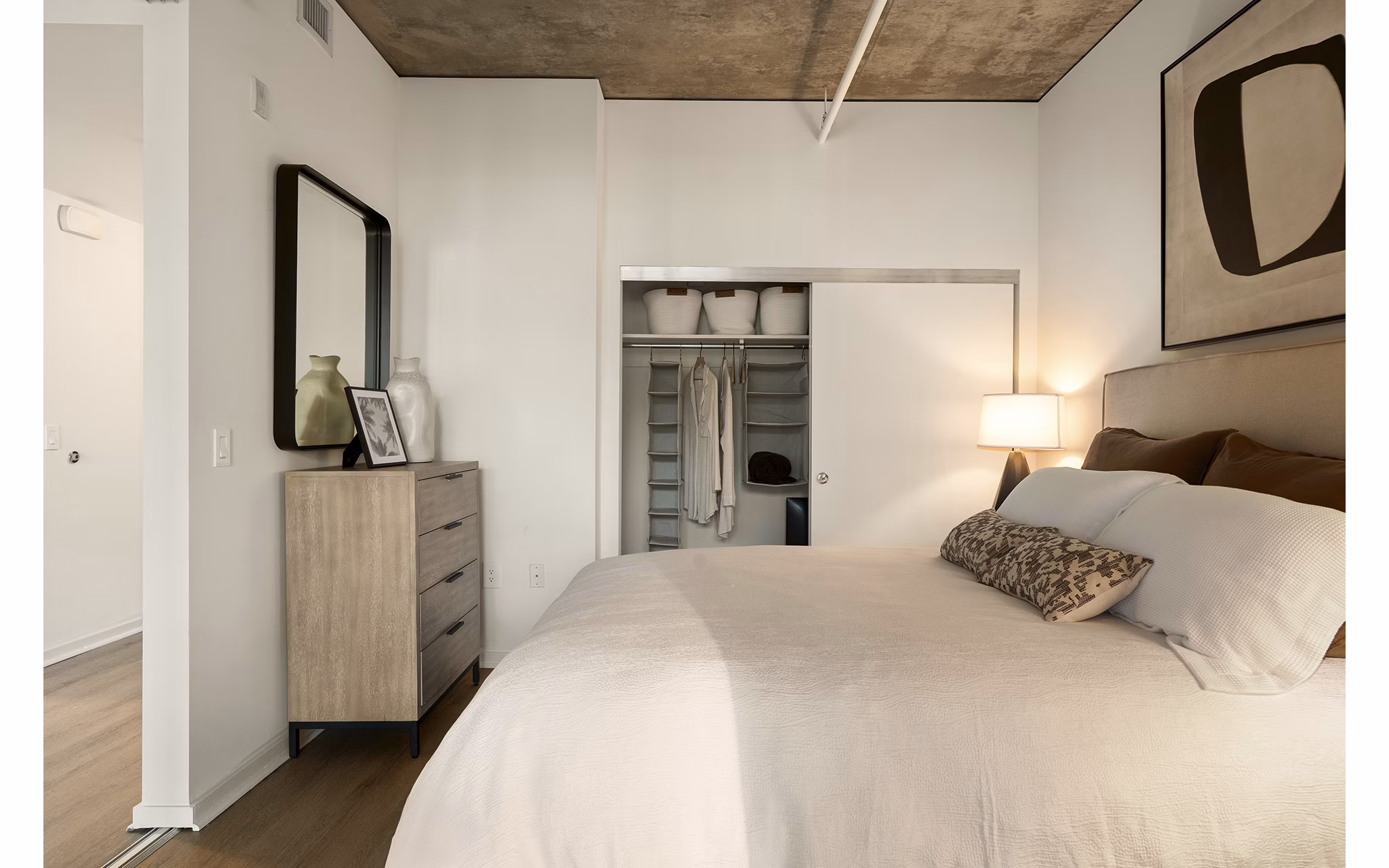 Bedroom at Tenth&G Apartments