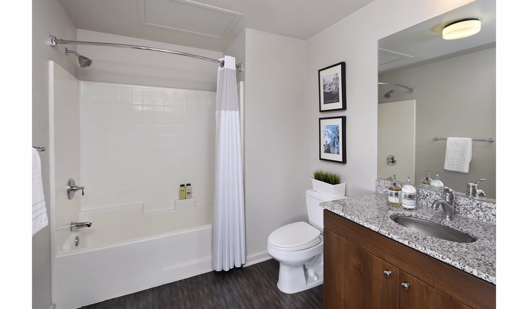Bathroom at Tenth&G Apartments