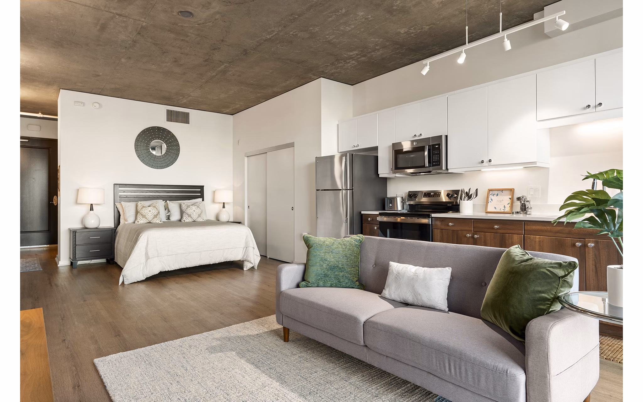 Living Room at Tenth&G Apartments