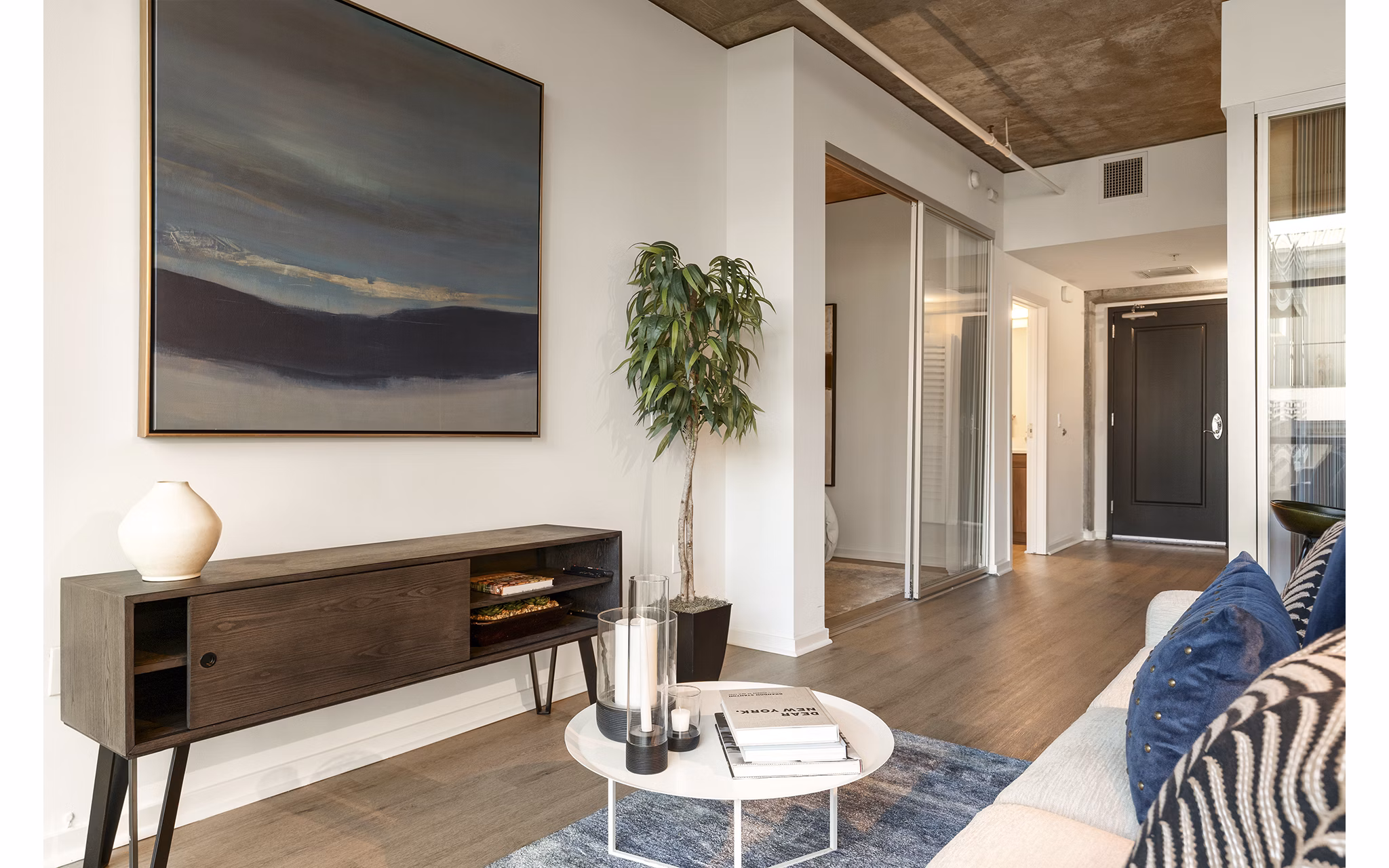 Living Room at Tenth&G Apartments