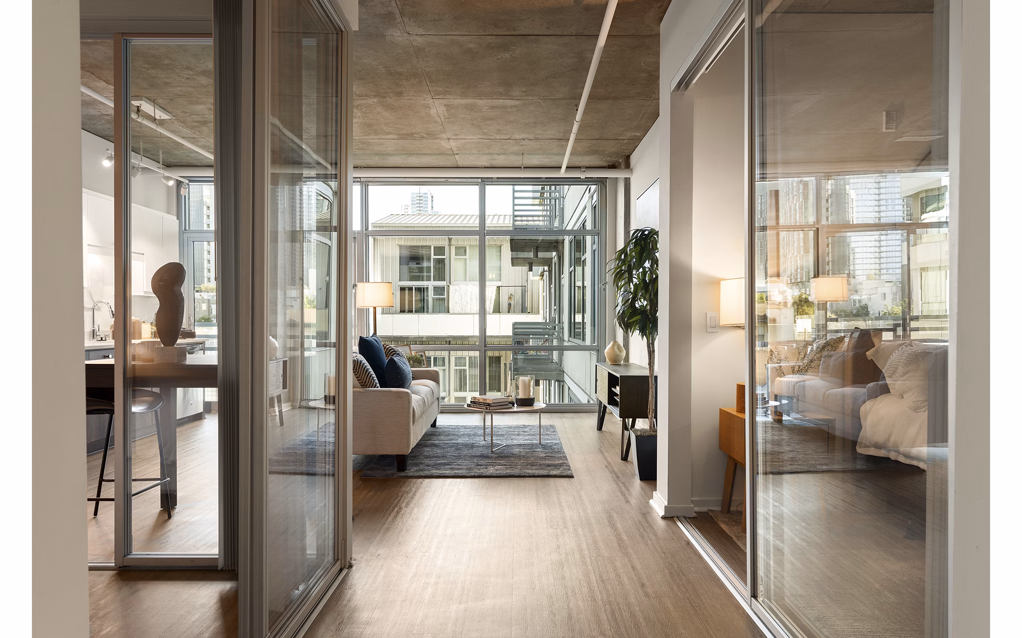 Living Room at Tenth&G Apartments