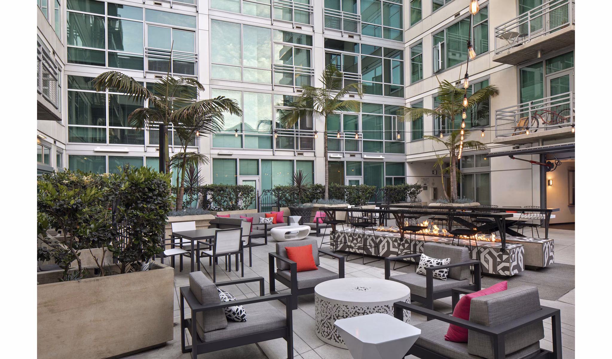 Patio at Tenth&G Apartments