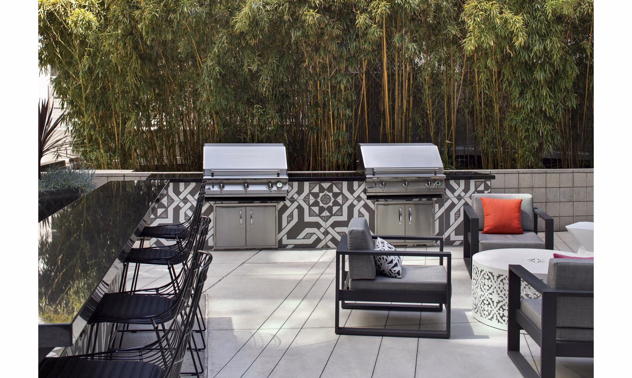 Patio at Tenth&G Apartments