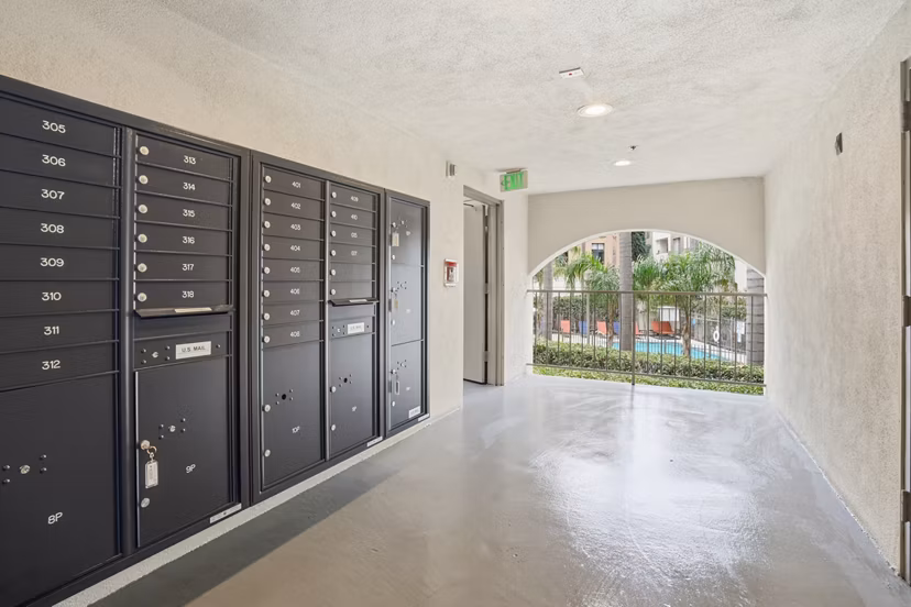 mail room at Holly Street Village Apartments
