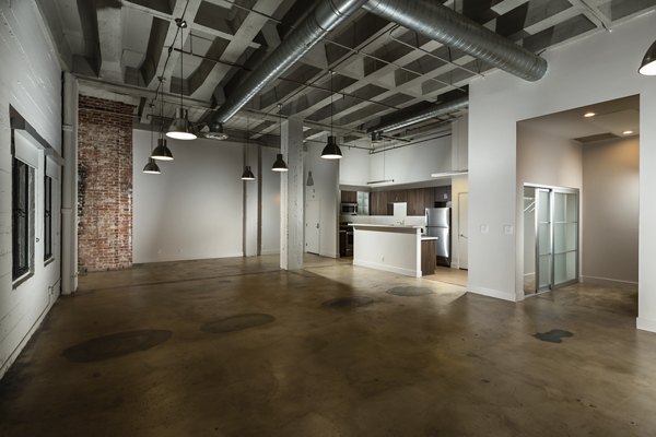 Spacious open-concept kitchen and dining area at Holly Street Village Apartments, perfect for modern living