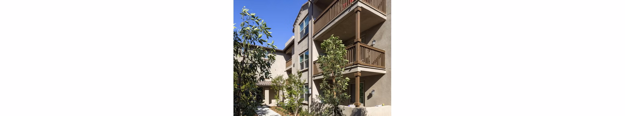 Montecito at Dos Lagos: Luxury apartment view nestled in picturesque surroundings