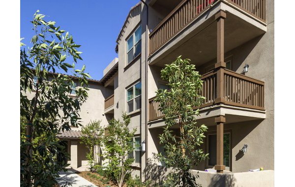Montecito at Dos Lagos: Luxury apartment view nestled in picturesque surroundings