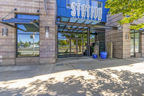 building/exterior at The Station at Othello Park Apartments