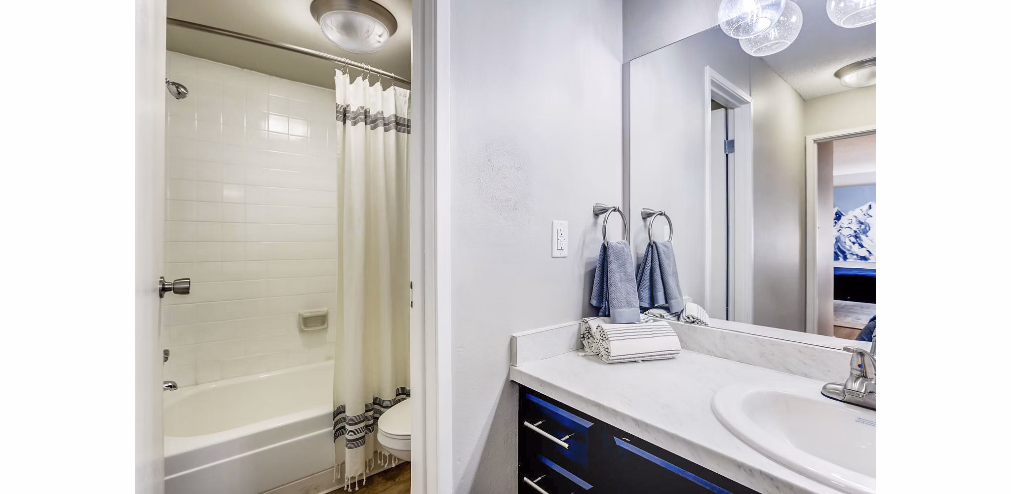 bathroom at Sage at Panorama Apartments