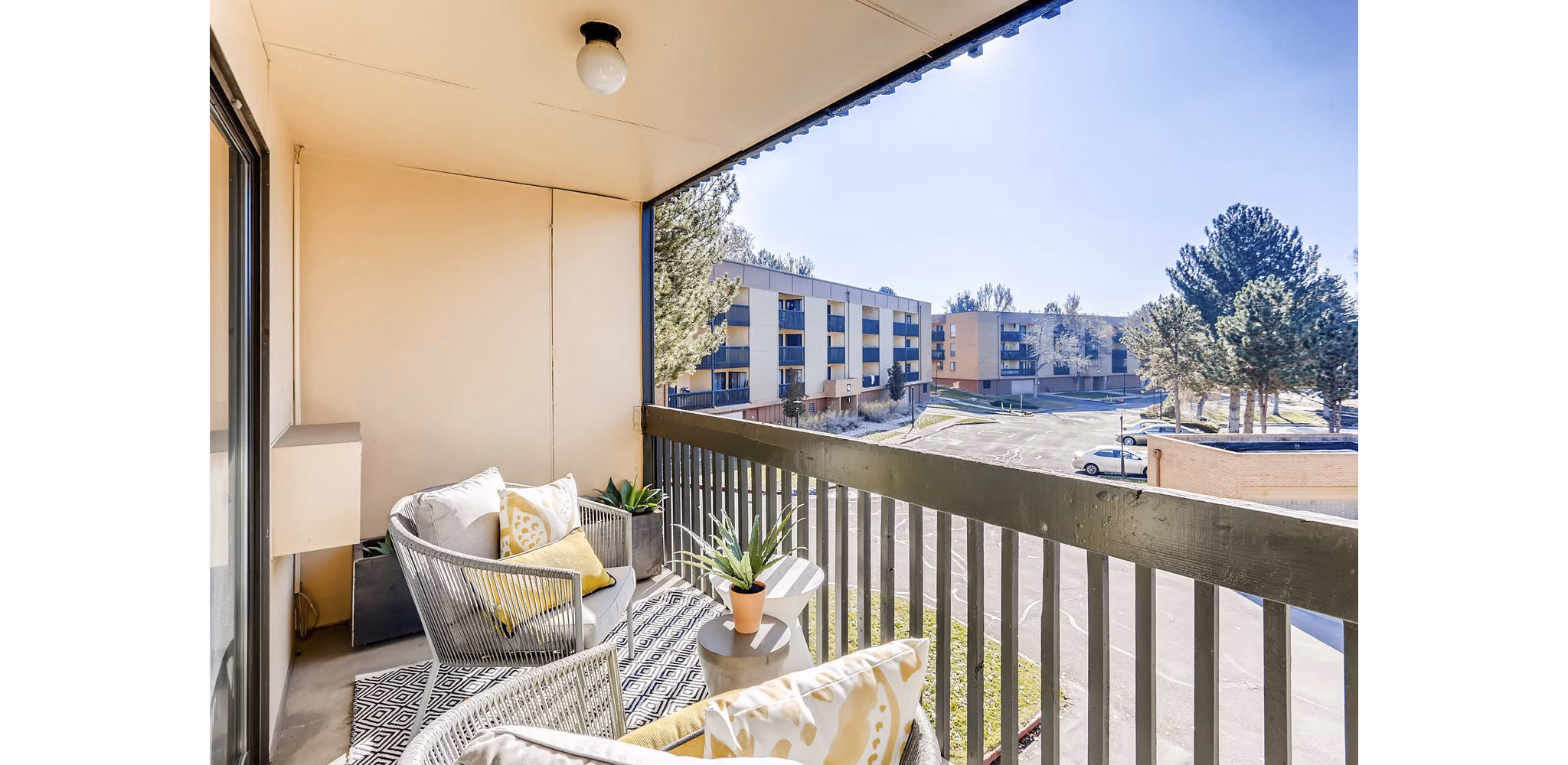 patio/balcony at Sage at Panorama Apartments