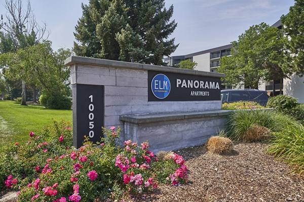 signage at Elm at Panorama Apartments