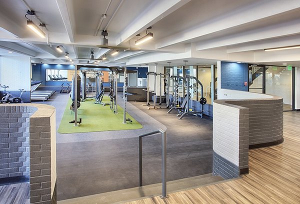 fitness center at Elm at Panorama Apartments