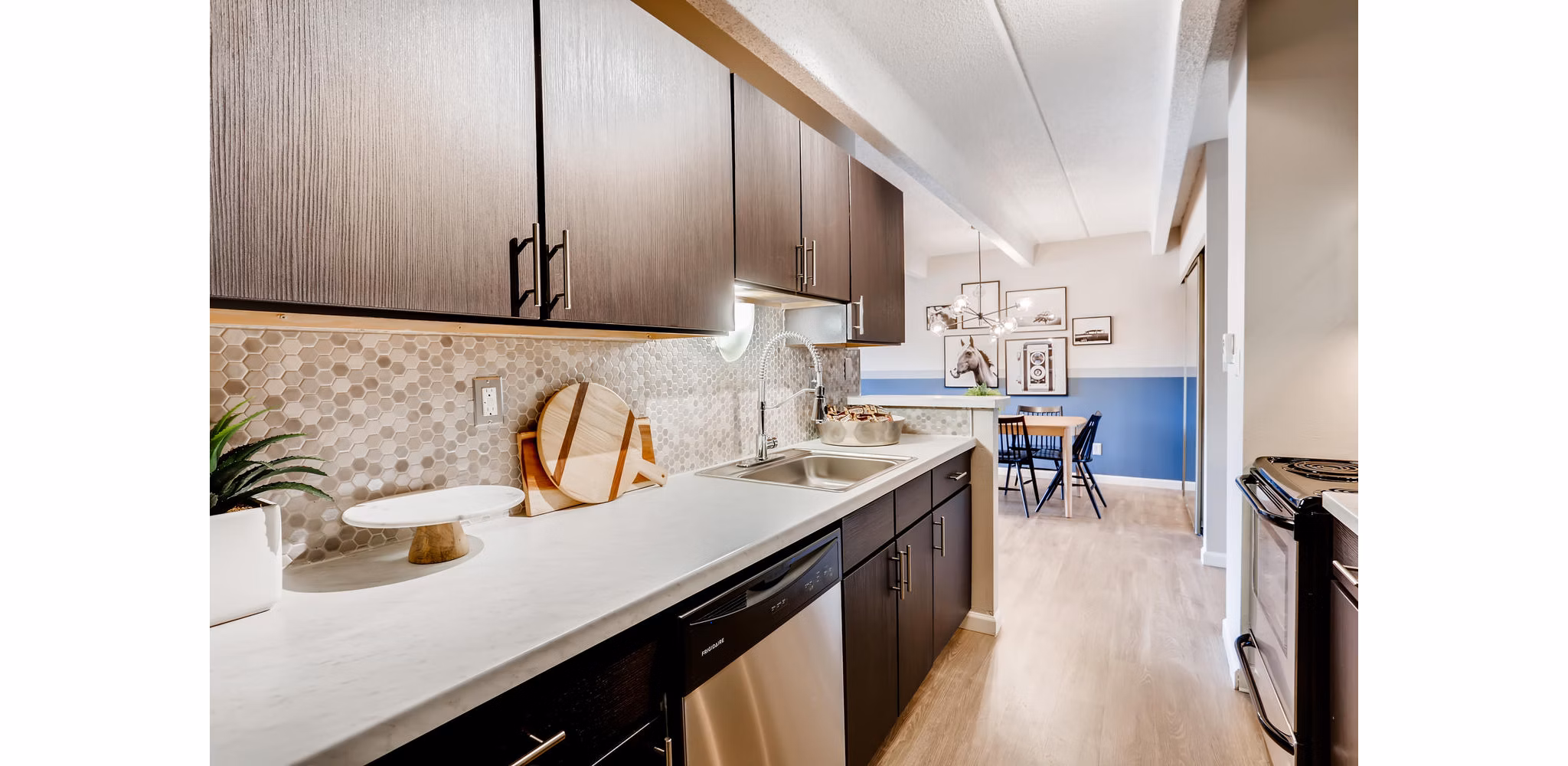kitchen at Elm at Panorama Apartments