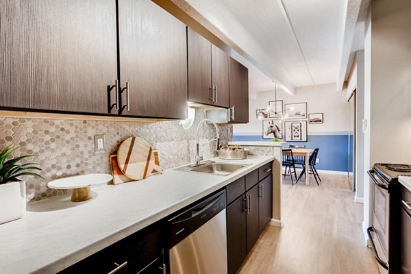 kitchen at Elm at Panorama Apartments