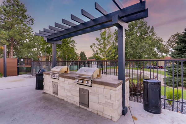 fire pit at Elm at Panorama Apartments