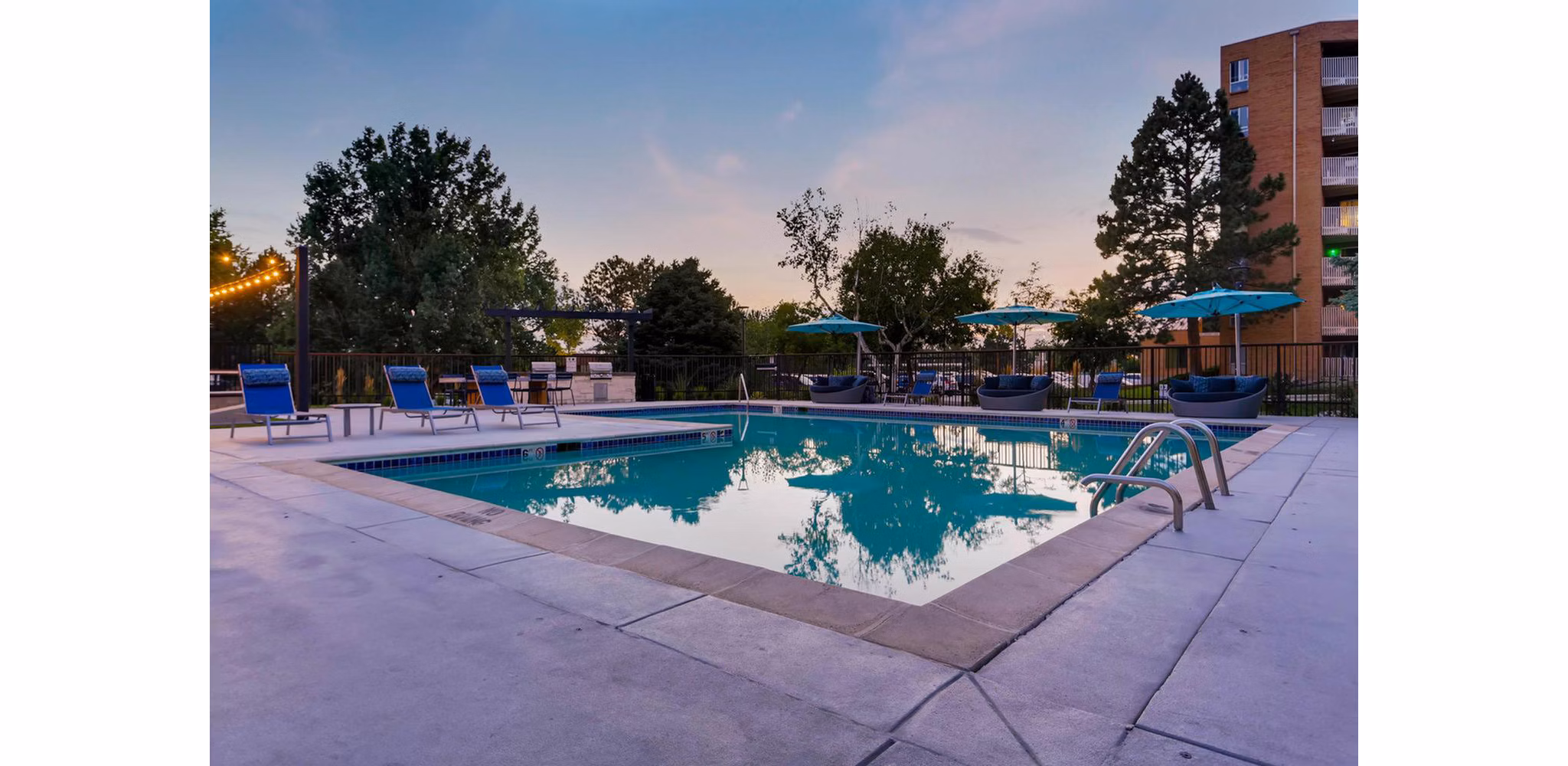 pool at Elm at Panorama Apartments