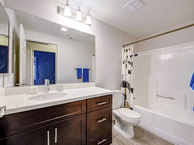 bathroom at Elevate Long Beach Apartments 