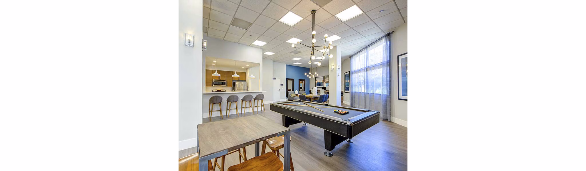 clubhouse at Elevate Long Beach Apartments 