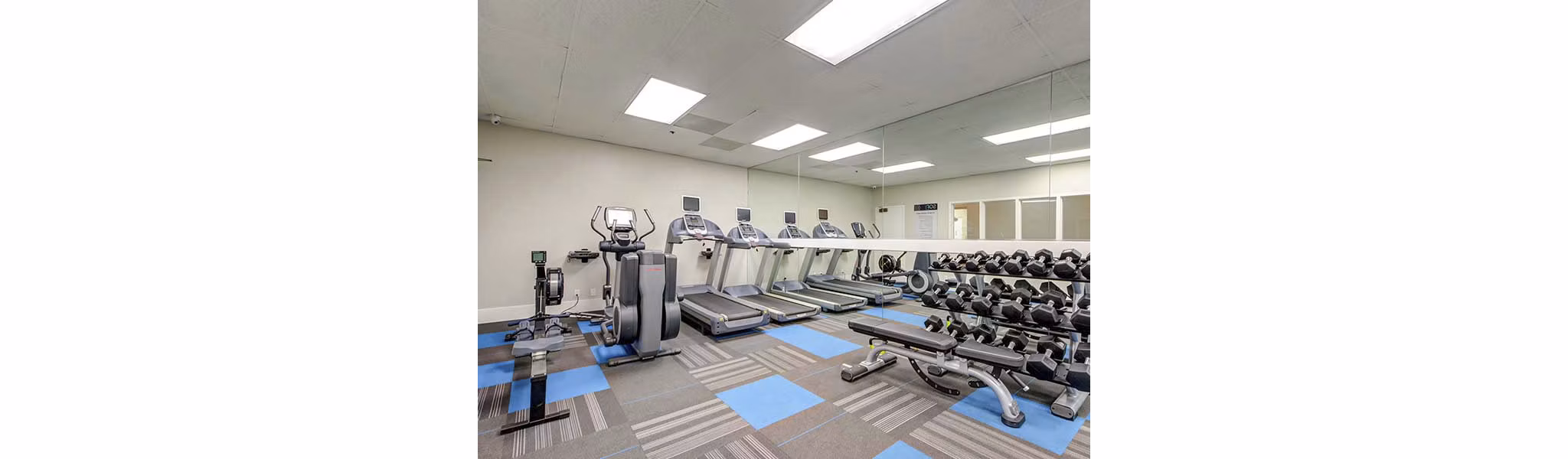 fitness center at Elevate Long Beach Apartments 