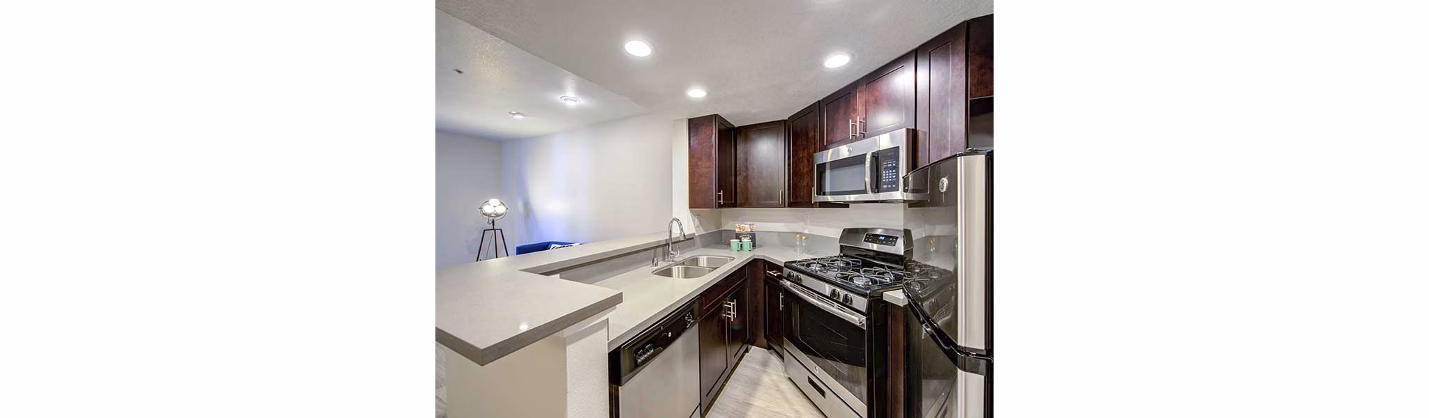 kitchen at Elevate Long Beach Apartments 