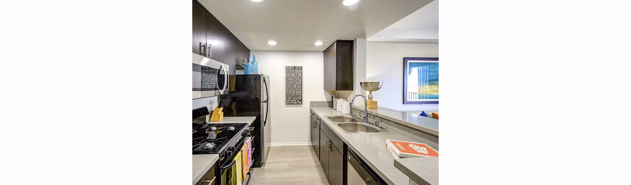 kitchen at Elevate Long Beach Apartments 