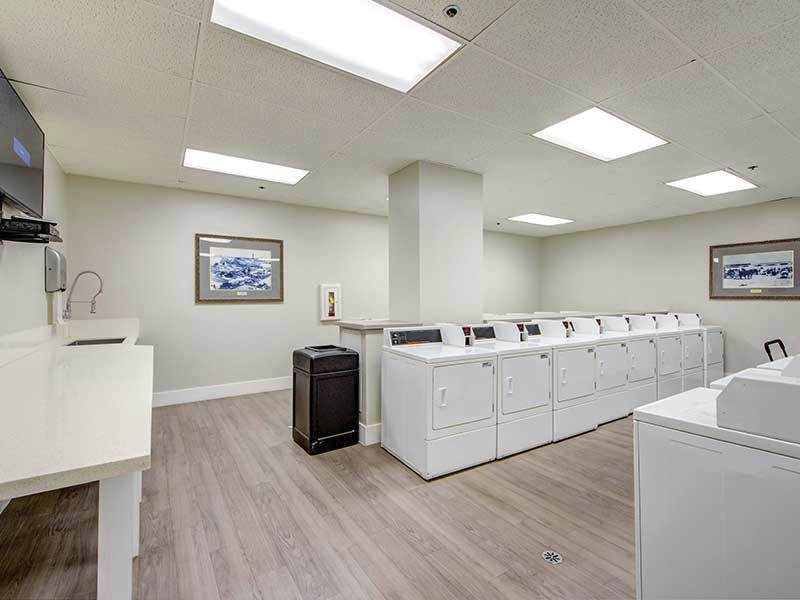 Laundry room at Elevate Long Beach