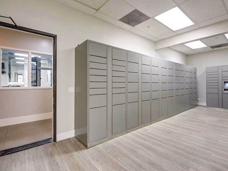 mail room at Elevate Long Beach Apartments 