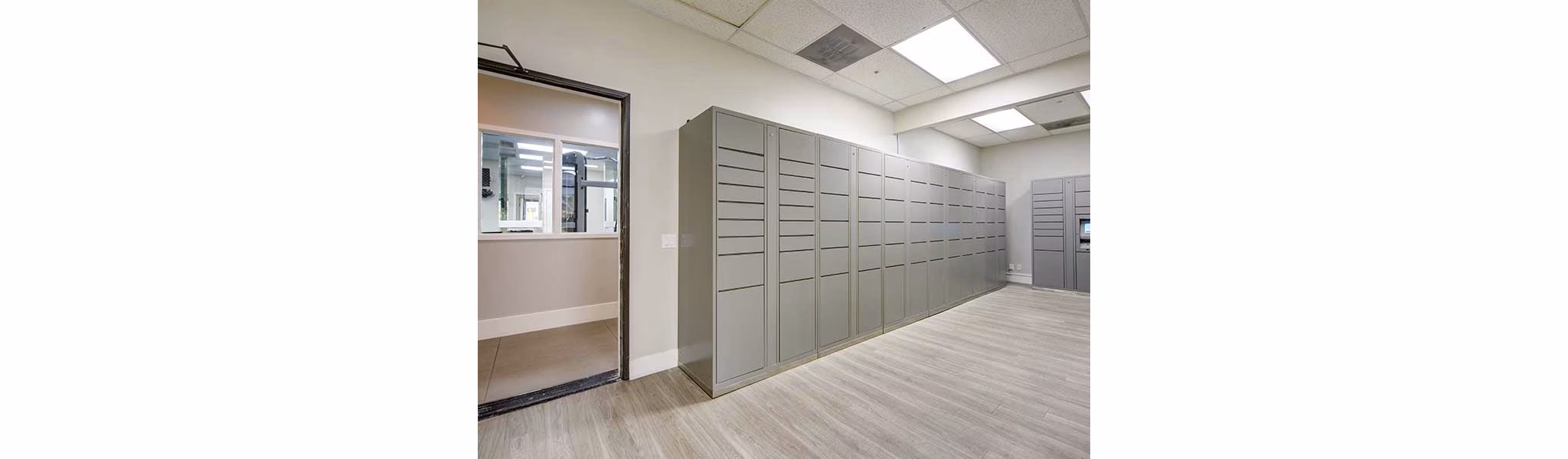 mail room at Elevate Long Beach Apartments 