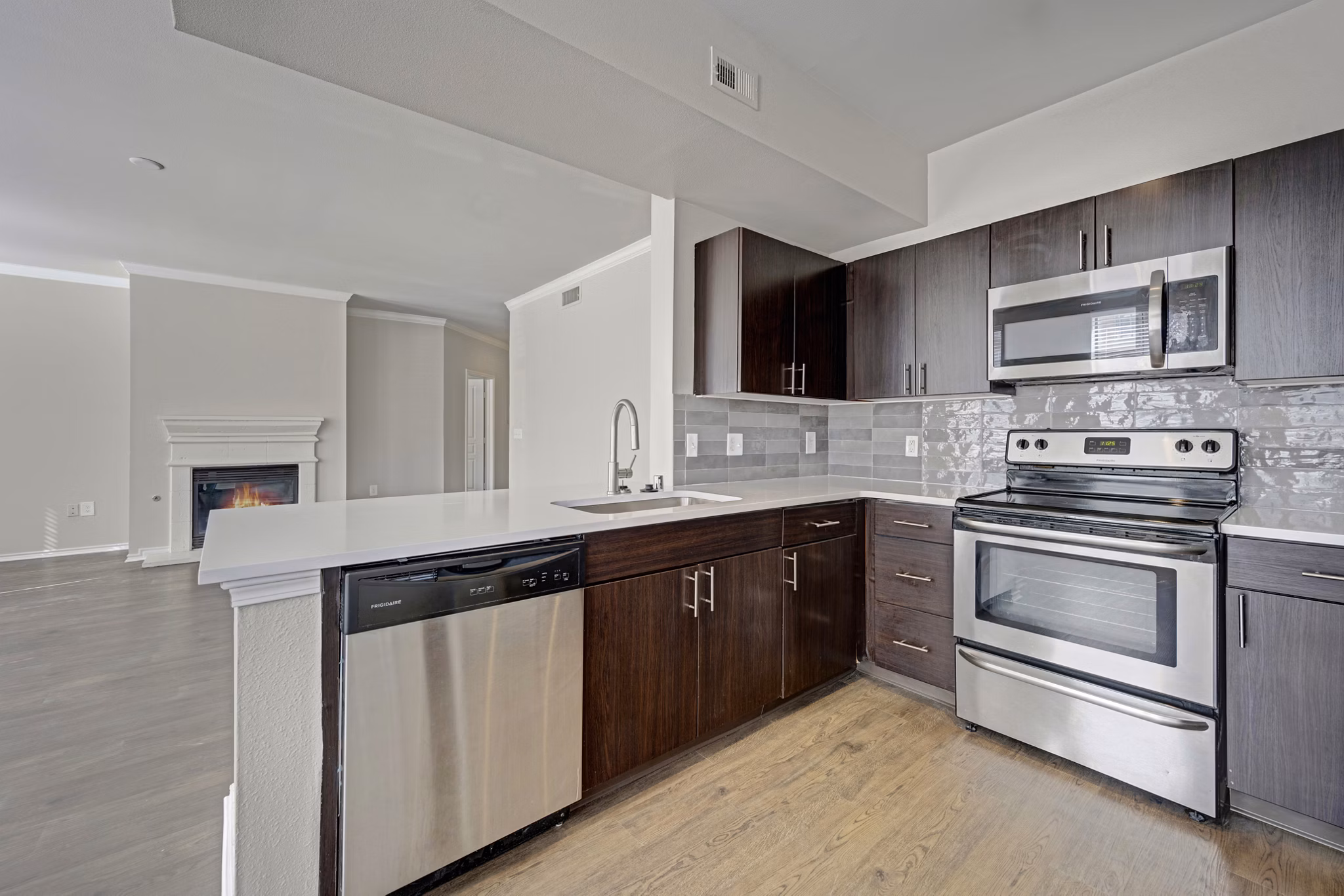 kitchen at The Metro Apartments 