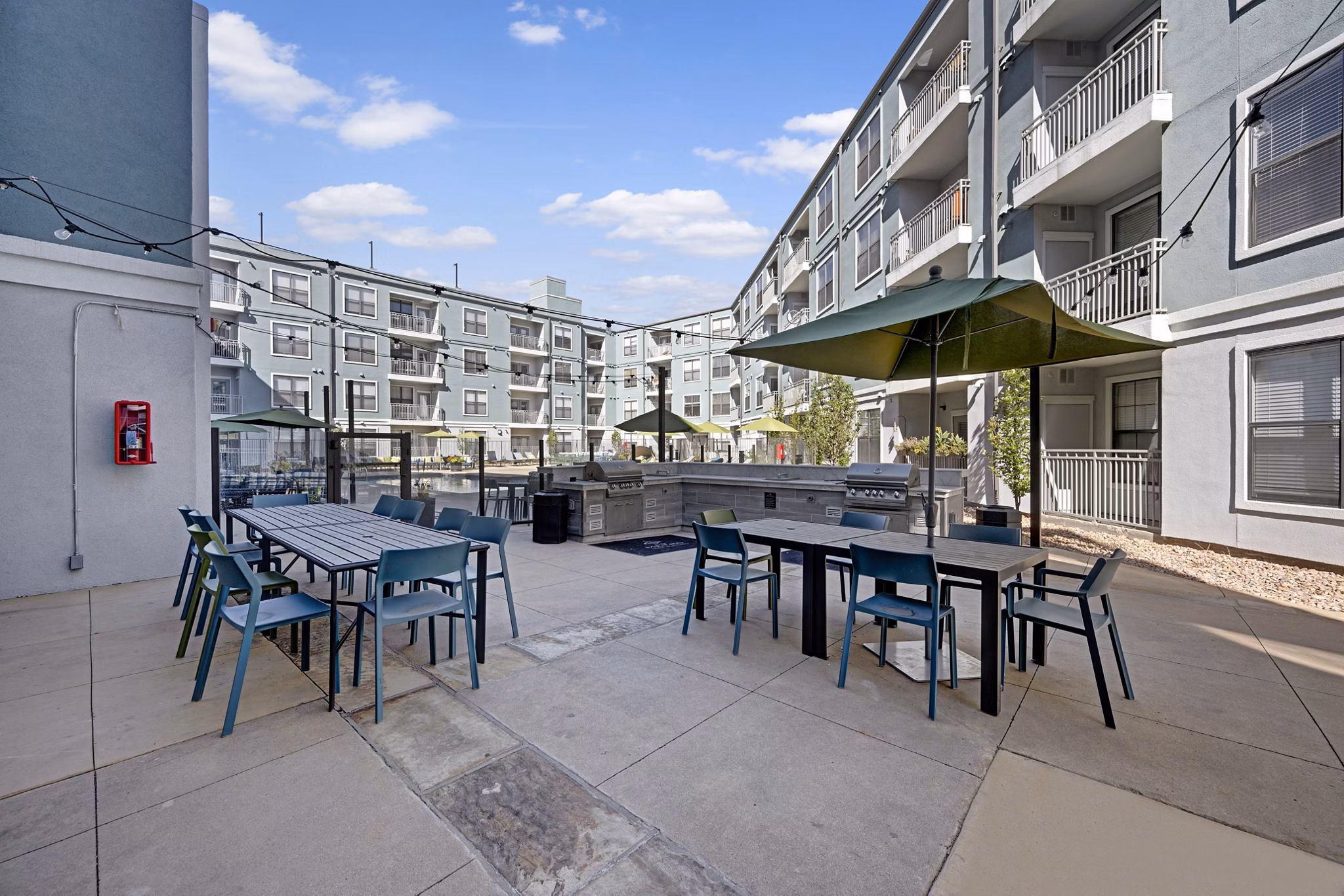 grill area at The Metro Apartments 