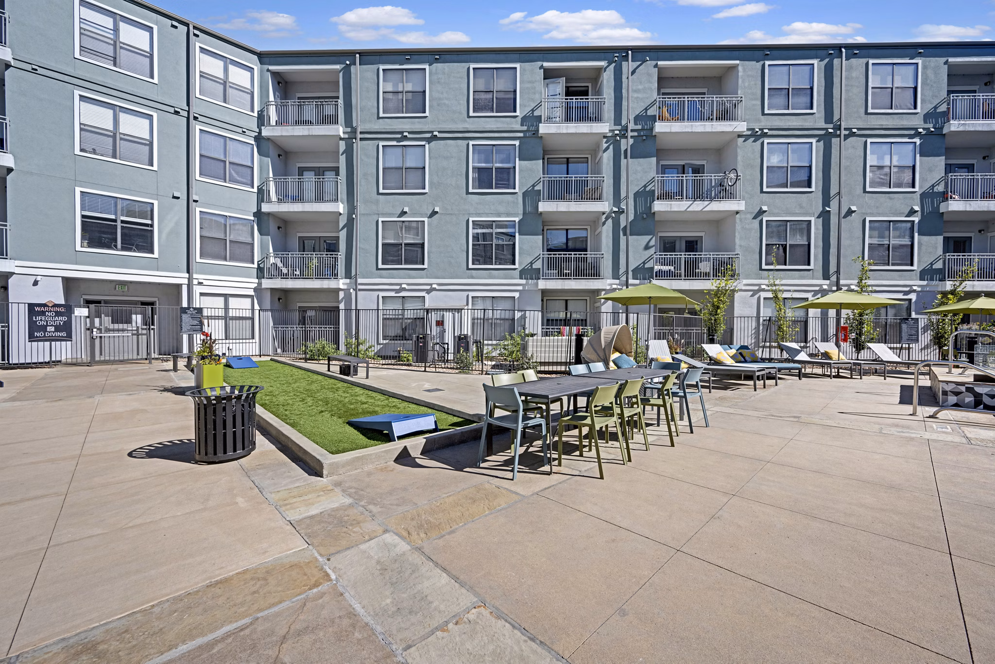 recreational area at The Metro Apartments 