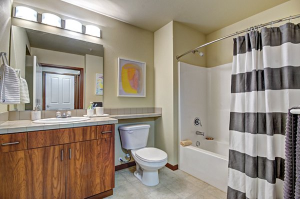 bathroom at Harrington Square Apartments