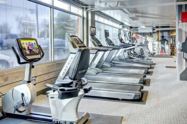 fitness center at Harrington Square Apartments