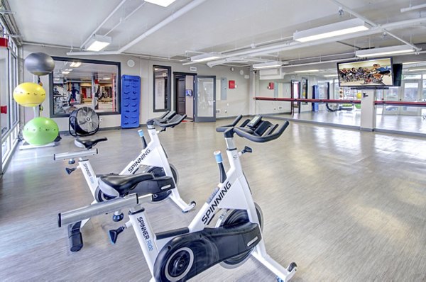 fitness center at Harrington Square Apartments